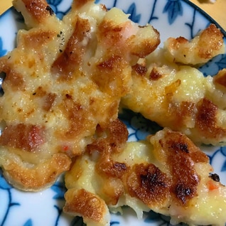ちくわと豆腐海苔チーズ焼き✨️